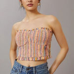 Anthropologie  Pilcro Rainbow Smocked‎ Tube Top Photo 0