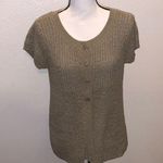 Kenar  tan half button short sleeve cardigan sweater Photo 0
