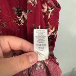 Maurice's Dark Red Floral Print Keyhole Neckline Tank Top Women's Size Medium Photo 5