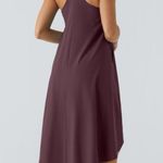 Halara 068HO.- Backless Racerback Side Pocket High Low Flowy Midi Quick Dry Dress Photo 1