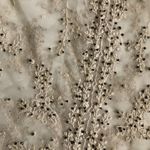 Willow & Clay Top Crocheted Beaded Cami Sleeveless Floral Mesh Sheer Cream Black Photo 5