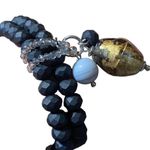 Chico's Set of Two Matt Black Beaded Stretch Bracelets Retired Photo 1