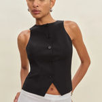 Reformation  NWT Rory Black Vest Top Size 4 Photo 0