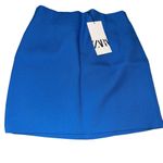 ZARA  high waisted blue mini skirt size Xs new Photo 4