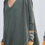 Free People  (We the free) Lovin Leopard Thermal Long Sleeved Top Size Small Photo 0