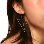 Gold Bolt Brandy Melville Earrings Photo 0