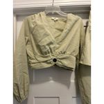 Entro Size Medium Set Women 2 Piece Outfits V Neck Crop Top & Mini Skirt Green Photo 2