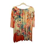 One World  Blouse Women's Size 2X Floral Embroidered Butterfly Pink Blue Photo 2