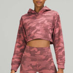 Lululemon All Yours Cropped Hoodie in Heritage 365 Camo Brier Rose Multi Size 4 Photo 0