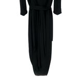 Amanda Uprichard Black Faux Wrap Midi Dress Women’s 1X | Classic Elegant LBD Photo 12