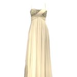 Aidan Mattox  off white beaded silk dress Photo 3