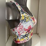 Source Unknown Graffiti sports bra, multi-color, woman’s size med Photo 5