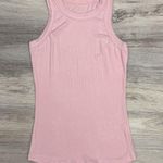 Pale Pink Sleeveless Ribbed Women's Stretchy Tank Top Size Small Photo 0