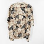 Bonworth  Zebra Novelty Printed Short Sleeve Button-Up Shirt Women's Size XL Photo 1