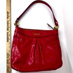 Coach Ashley Vibrant Red Leather Hippie Shoulder Bag Photo 1