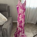 Lilly Pulitzer  Maxi Dress Deanna SILK Va Voom Purp Wanderlast Pink LUREX Photo 1