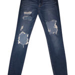 American Eagle  Outfitters Ripped Blue Skinny Jeans Photo 0