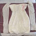 Oh Polly  White Mini Dress with Lace-Up Back Photo 6
