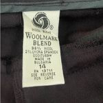 Valerie Stevens Women Pants 14 Black Pleated Wool Cuff Hem Office Career Classic Photo 8