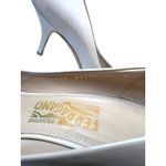 Salvatore Ferragamo  8 beige patent leather peep-toe pumps heels Vara bow nude Photo 5