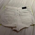 LF Carmar White Denim Shorts Yellow Zipper Size 27 Photo 2