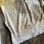 Papaya  Abstract Earth Tone Paint Print Cardigan Photo 2