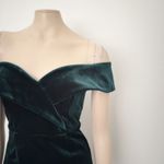 Bardot [] Emerald Green Velvet Off The Shoulder Bella Sheath Midi Dress Small 6 Photo 7