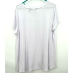 H by Halston  size Large white short sleeve t-shirt‎ tee modal spandex blend Photo 1