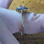 Natural Orange Garnet Sterling Silver Ring Size 8 Photo 2