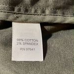 J. Jill Button Front Jacket Collarless Women Size 12 3/4 Sleeve‎ Moss Green New Photo 8