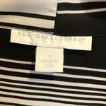New York & Company Black and White Striped Blouse Photo 4