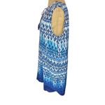 BeachLunchLounge Tasseled Blue Sleeveless Shift Dress Large Photo 3