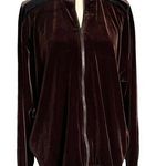 Liz Claiborne Vintage so soft zip up velour feel jacket. Size XL Photo 0