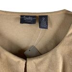Chico's NEW Travelers Camel Faux Suede Southwestern Tiered Jacket Size 2/L/XL Photo 2