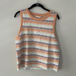 Alice + Olivia Antonella Multicolor Pastel Stripe Sweater Blouse Size La… Photo 3