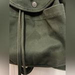 Baggu Rare HTF Vintage Olive Green Cotton  Lightweight Backpack Bag Photo 1