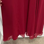 Kennedy Blue Natalie Red Bridesmaid Maxi Dress w/ Chiffon Skirt - Size 20 Photo 10