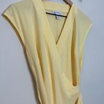 Athleta - Newport Wrap Dress Yellow Stripe Summer Outdoor Petite Photo 3