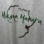 Hanes Vintage Hakuna Matata Kenya T-Shirt Beefy Large Gray Africa Map Unisex Fit Photo 6
