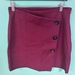 VERO MODA Burgundy Wrap Mini Skirt Photo 2