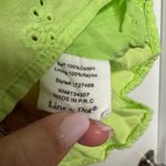 Line and Dot  Willow Lace Eyelet V Neck Crop Peplum Top Green Revolve Size Small Photo 5