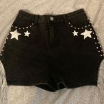 Black Cowgirl Denim Shorts Size M Photo 0