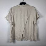 Ava & Viv  Cream Women's Linen Button Down Shirt Photo 1