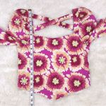 Free People Give Me More Floral Crop Top Puff Sleeve Crisscross Back Small Photo 13