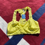 Free People  Intimately yellow lace Bralette 
Women’s size large L Photo 0