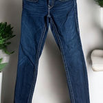True Religion Womens Skinny Jeans Dark Wash White Stitching Detail Size 29 USA Photo 0