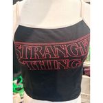 Stranger Things Netflix Flame Logo Black Skimmer Cami Size M Photo 2