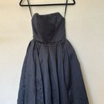 House Of CB  contessa Black Strapless Satin Corset Midi‎ Dress NWOT Size XS Photo 6