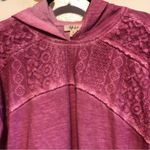 Style & Co  sweatshirt hooded pullover NWT pink lace size M Photo 1
