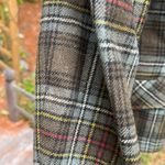 40s or 50s Vintage Wool Plaid Blazer Peter Pan Collar Size Small Gray Photo 4